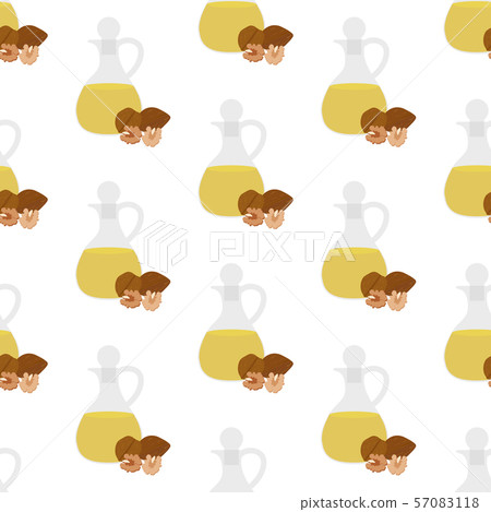 Walnuts oil seamless pattern 57083118
