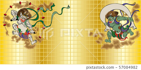 風神雷神屏幕折屏 插圖素材 57084982 Pixta圖庫