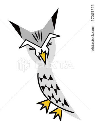 貓頭鷹，時尚，矢量圖 57085723