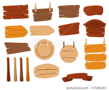 Set of vector wooden signs 57086263