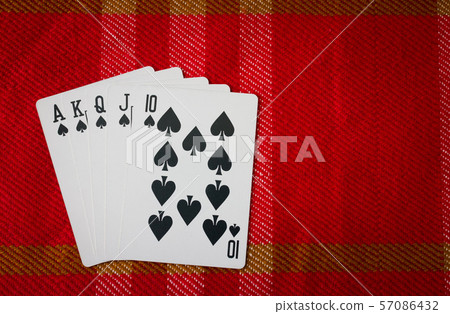 Royal flush,chips 57086432