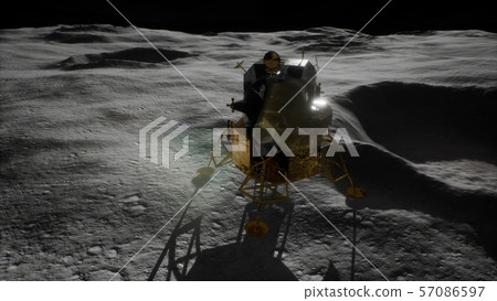 lunar landing mission on the Moon lunar landing mission on the Moon 57086597