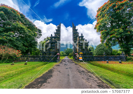 Big entrance gate in Bali, Indonesia. Big entrance gate in Bali, Indonesia. 57087377