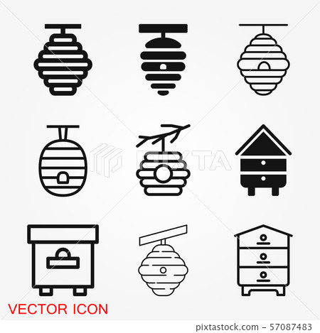 Beehive vector icon. beehive sign on background. 57087483