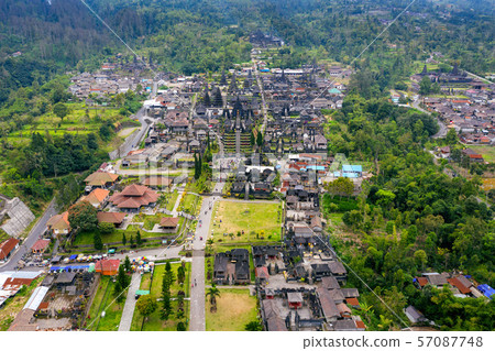 Aerial view of Besakih temple in Bali, Indonesia. Aerial view of Besakih temple in Bali, Indonesia. 57087748