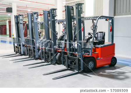 forklift loader pallet stacker truck equipment at warehouse 57089309