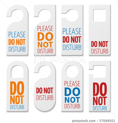 Do not disturb realistic plastic blanks vector collection Do not disturb realistic plastic blanks vector collection 57089501