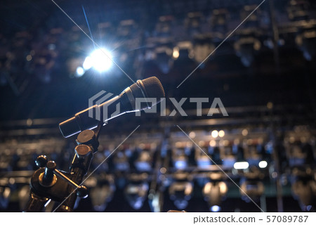 microphone on stage microphone on stage 57089787