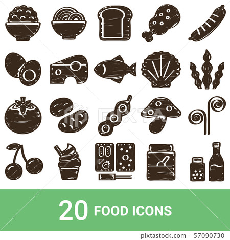 Product icon food handwritten 20 sets 57090730