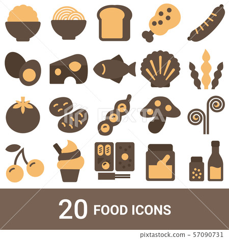 Product icon food color 20 sets 57090731