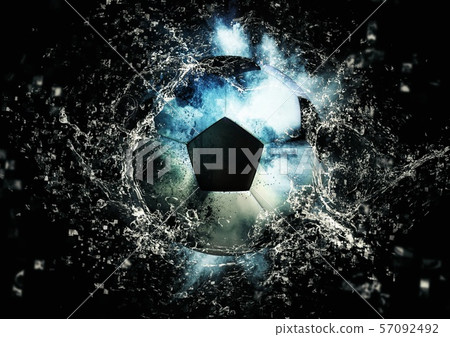 Digital Soccer Ball Stock Illustration