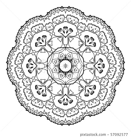 Flower Mandala. Vintage decorative elements. Flower Mandala. Vintage decorative elements. 57092577