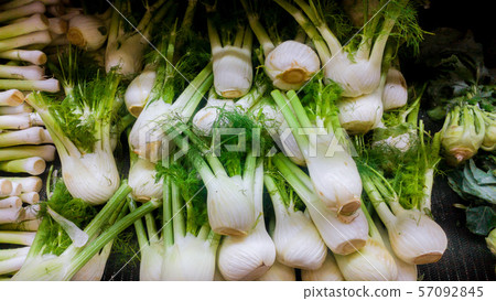 Green at the farmers market display, fresh raw Green at the farmers market display, fresh raw 57092845
