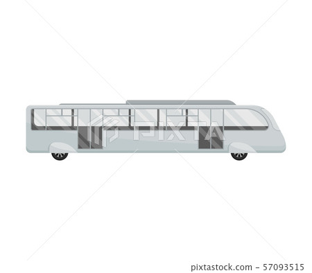 Long white bus. Vector illustration on a white background. Long white bus. Vector illustration on a white background. 57093515