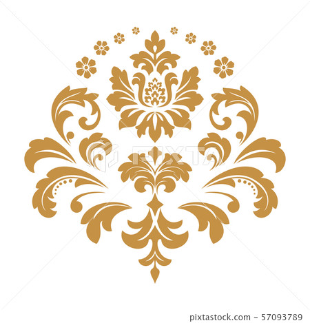 Damask graphic ornament. Floral design element. Damask graphic ornament. Floral design element. 57093789
