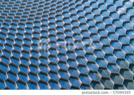 Office buildings. Structure of hexagon windows in Office buildings. Structure of hexagon windows in 57094395