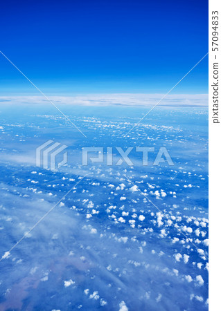 Flying above the clouds. View from the Flying above the clouds. View from the 57094833