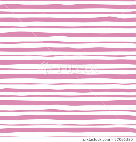 Pink stripes seamless pattern. Hand drawn striped 57095380