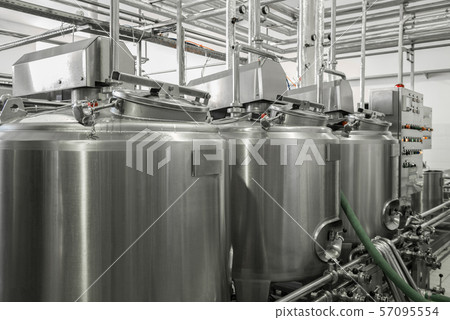 equipment at the milk factory 57095554