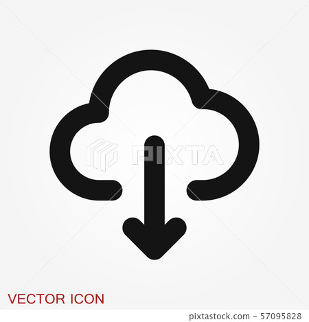 Cloud icon, outline and solid vector illustration - Stock Illustration ...