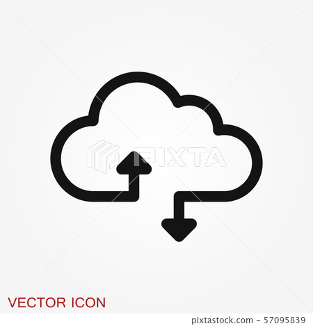 Cloud icon, outline and solid vector illustration - Stock Illustration ...
