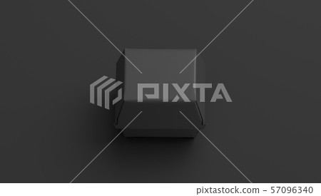 Download Blank Black Burger Box Mockup Isolated On Dark Stock Illustration 57096340 Pixta