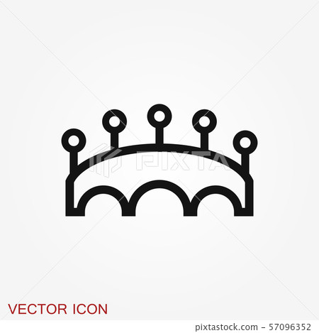 Bridge icon in flat style. Road business concept. Bridge icon in flat style. Road business concept. 57096352