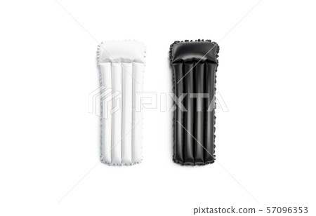 Blank black and white swim mattress mockup set, isolated 57096353