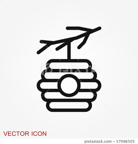 Beehive vector icon. beehive sign on background. Beehive vector icon. beehive sign on background. 57096505