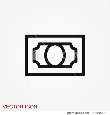 Currency Banknotes vector icon. Illustration style Currency Banknotes vector icon. Illustration style 57096550