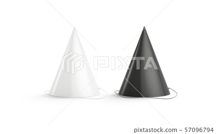 Download Blank Black And White Party Hat Mockup Set Stock Illustration 57096794 Pixta