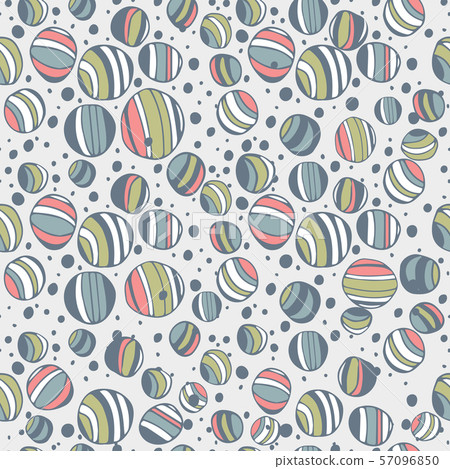 Abstract sketch Geometric doodle Circle, Vector Pattern Seamless Background, Hand Drawn Circles 57096850