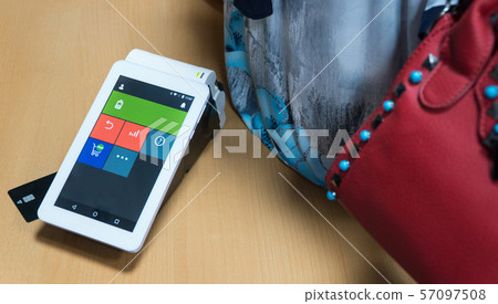 payment terminal, close-up payment terminal, close-up 57097508