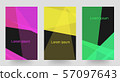 Three kinds of color polygonal shapes, modern 57097643