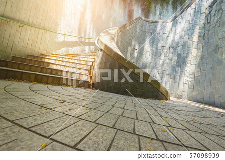 Old architecture of staircase made by stone and 57098939
