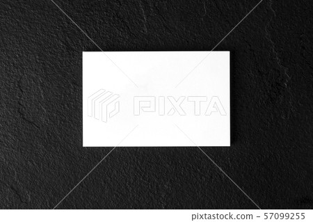 White business card mock-up on a black slate background 57099255