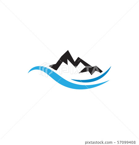 Mountain graphic design template vector isolated - Stock Illustration ...