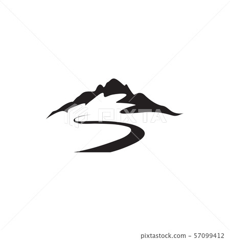 Mountain graphic design template vector isolated - Stock Illustration ...