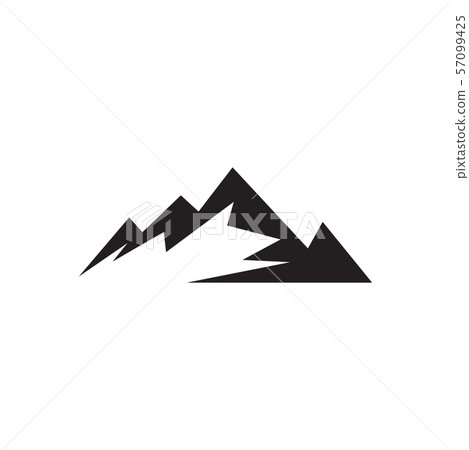 Mountain graphic design template vector isolated - Stock Illustration ...