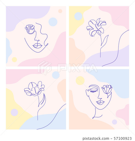 Set of flyers. Beauty and fashion concept. 57100923