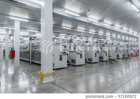 production of threads in a textile factory 57100972