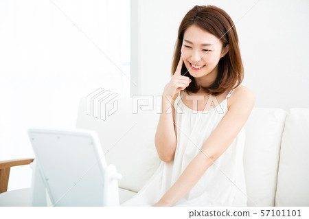 Skincare image of young woman 57101101