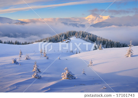 Winter in the mountains Winter in the mountains 57101743