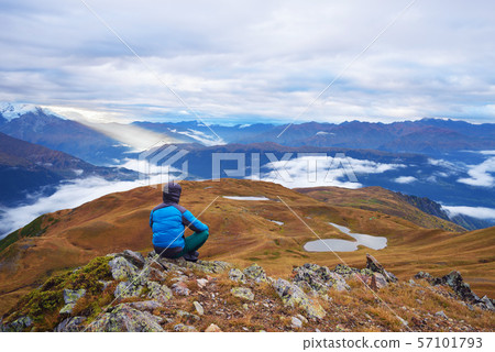 Tourists in the mountains 57101793