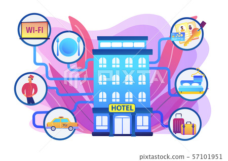 Hospitality management concept vector illustration 57101951