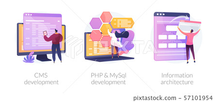 Backend Development vector concept metaphors. Backend Development vector concept metaphors. 57101954