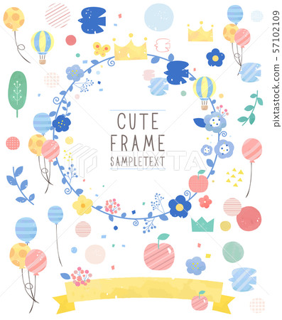 逗人喜愛的北歐樣式框架例證材料 57102109