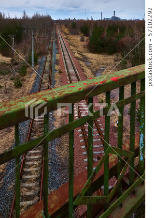 Desolate Yaniv railroad station near Pripyat city, Chernobyl Exclusion Zone, Ukraine Desolate Yaniv railroad station near Pripyat city, Chernobyl Exclusion Zone, Ukraine 57102292