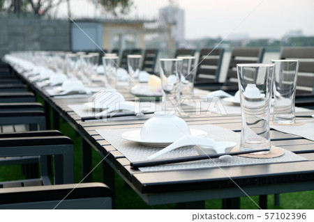 Table set up at the restaurant 57102396