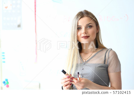 Beautiful Caucasian Woman Portrait Front Shot Beautiful Caucasian Woman Portrait Front Shot 57102415